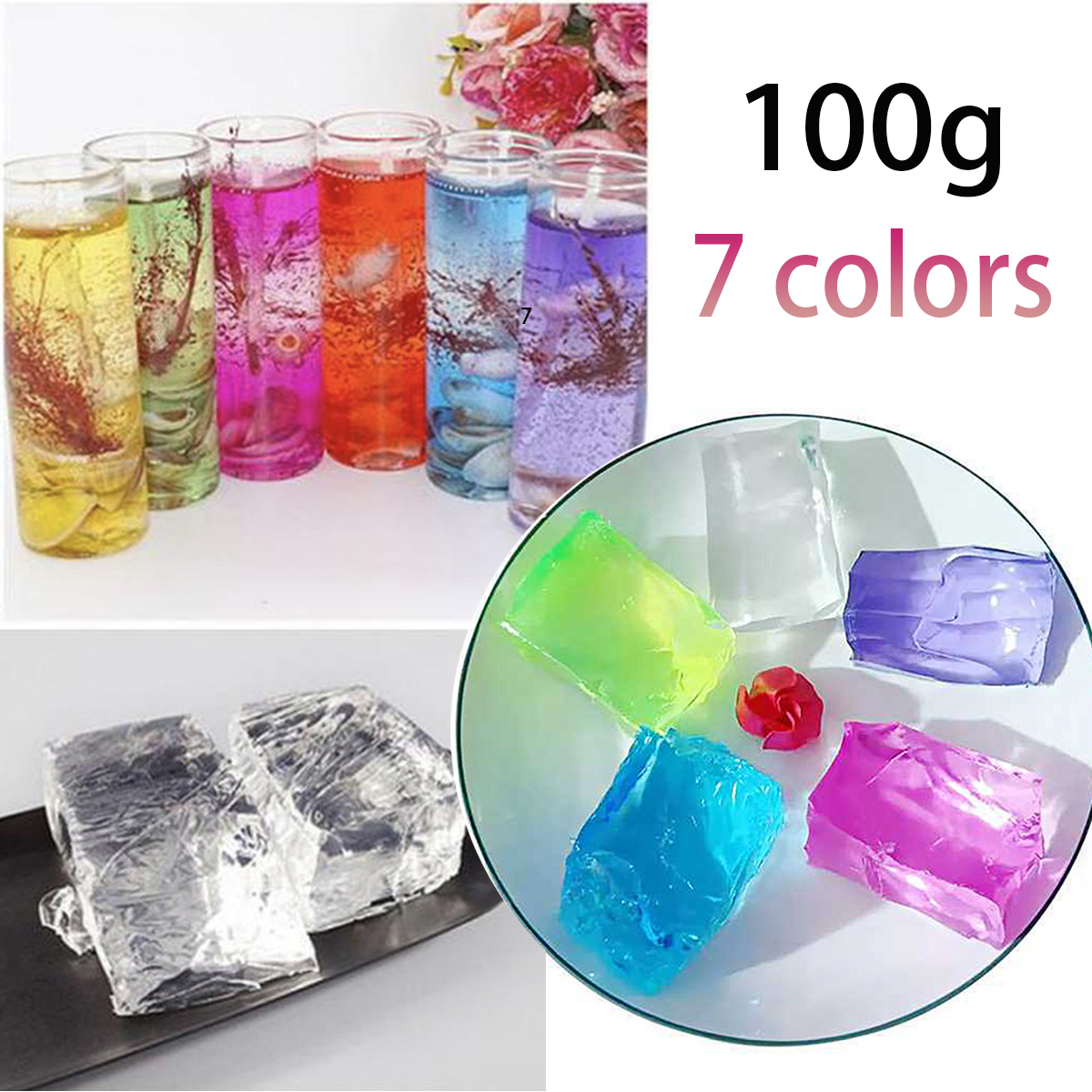 Candle Making Tips - 100G 7Colors Jelly Wax DIY Handmade