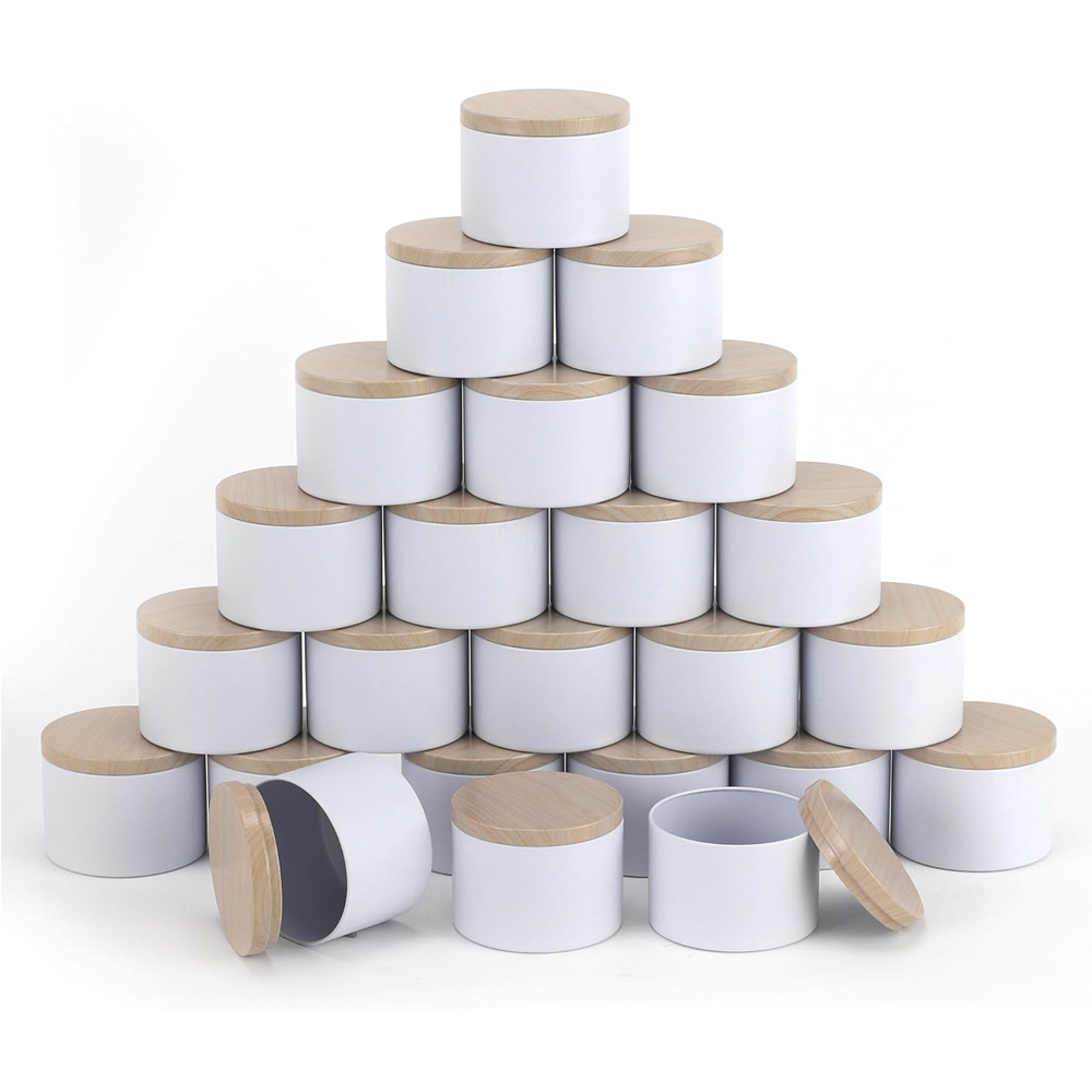 White Candle tins with Metal W - Candle Making Homewood 评论和价格
