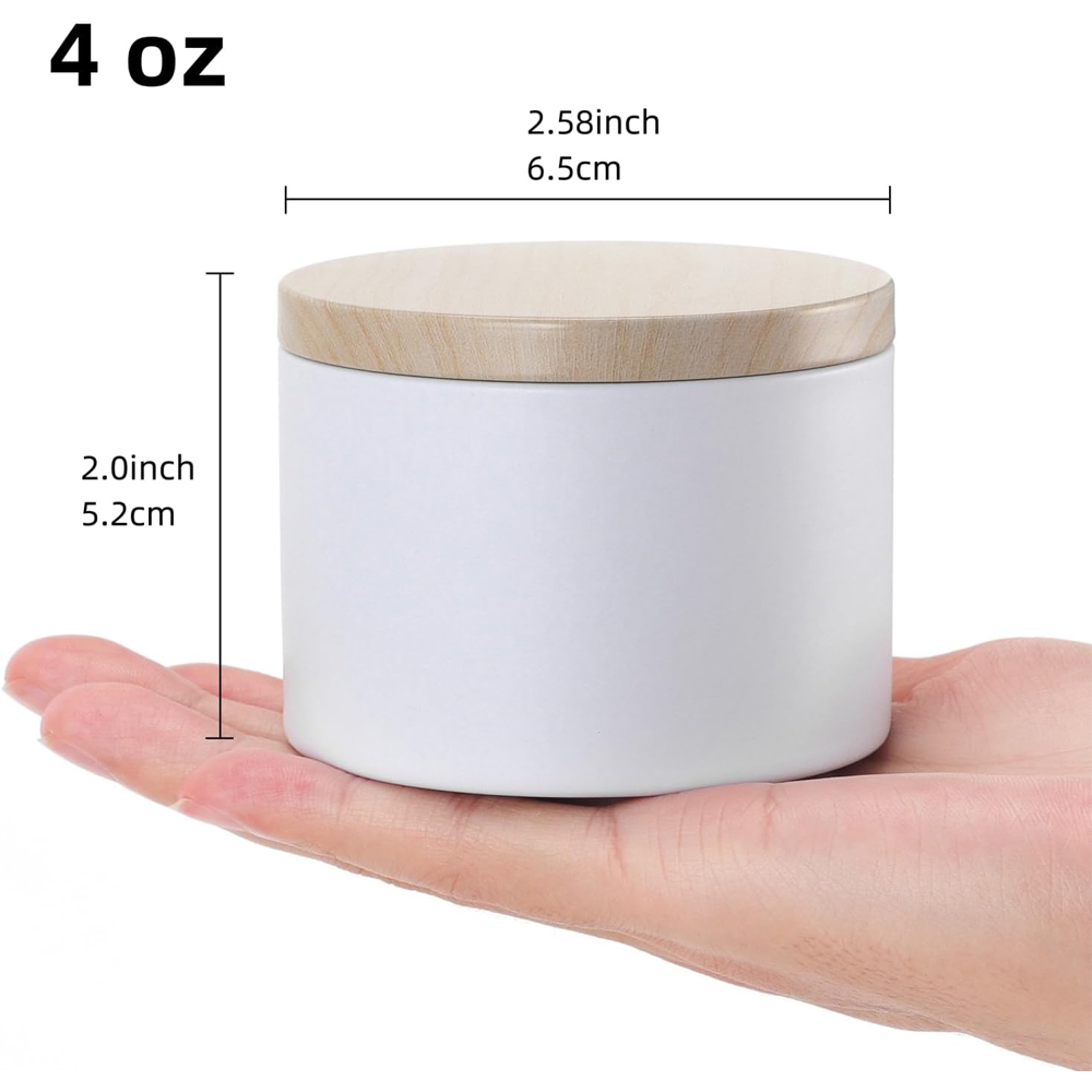 White Candle tins with Metal W - Candle Making Homewood 评论和价格