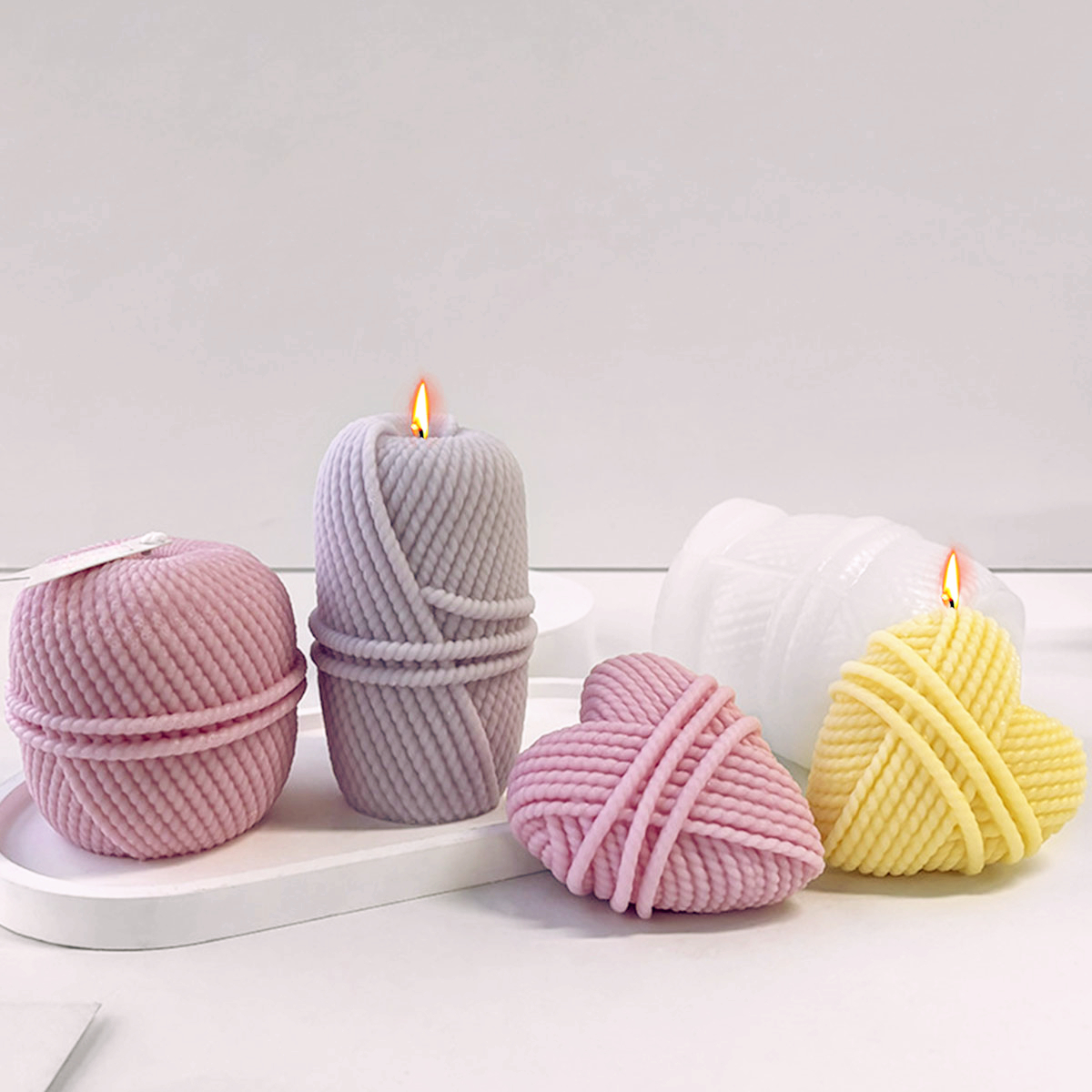 Creative Woolen Yarn Heart Can - Candle Making Yarn 评论和价格