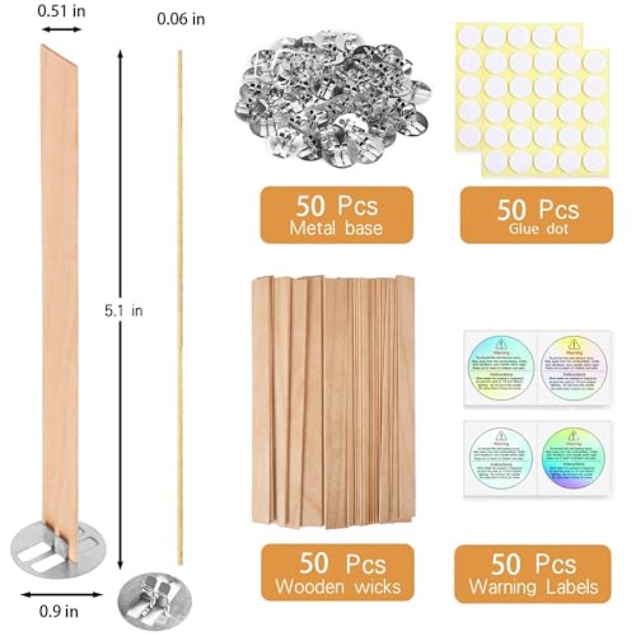 200 Pcs Thicked Wood Candle Wi - Candle Making Homewood 评论和价格