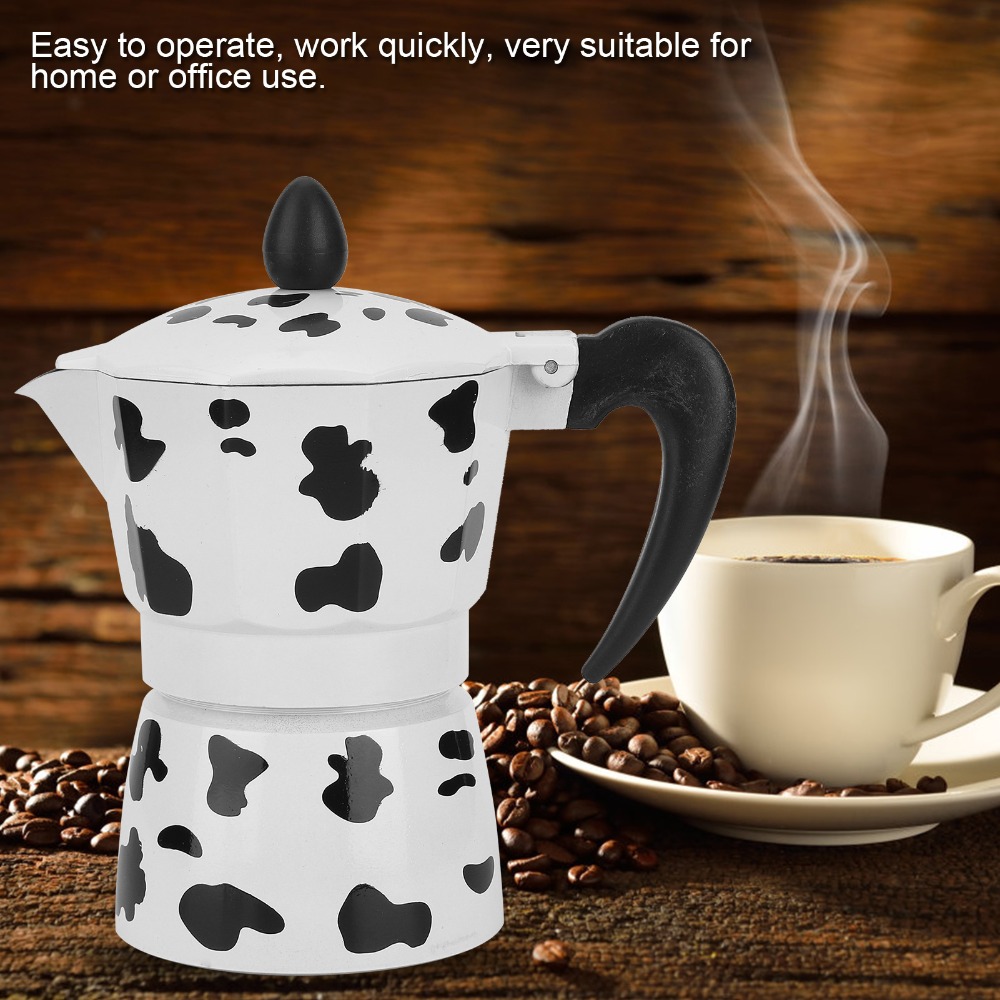 Coffee Brewing Milk Cow Color  - Pour Pot Aluminum 评论和价格