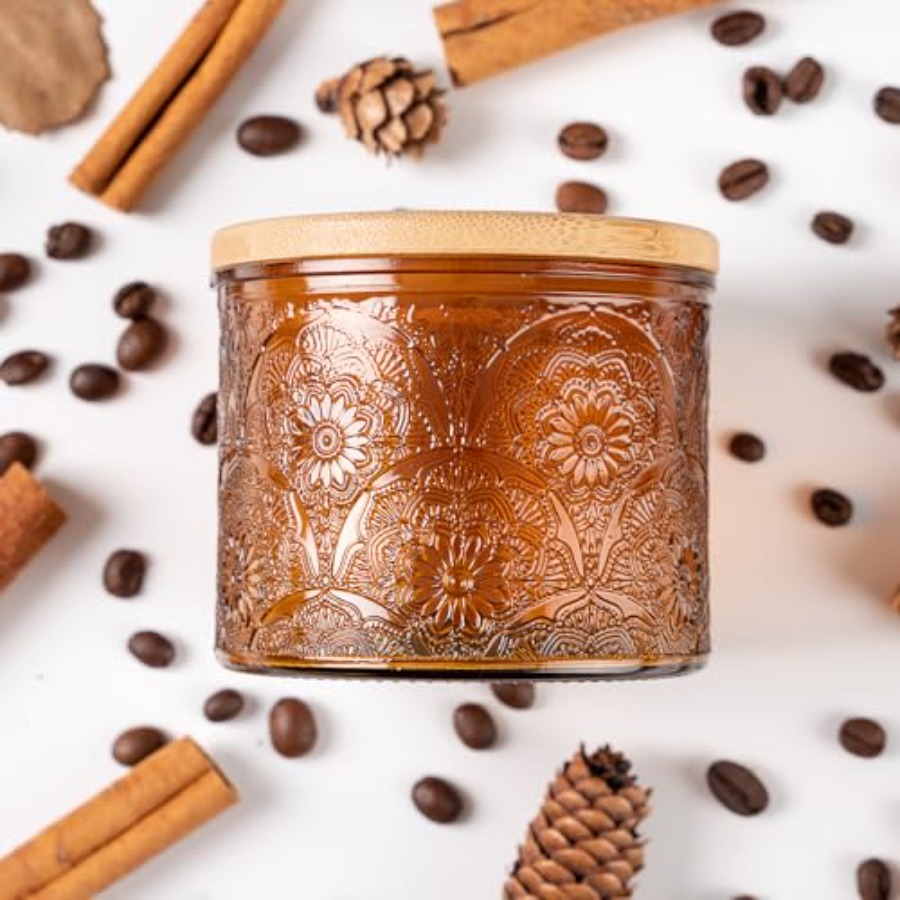 10 oz Embossed Glass Candle Co - Candle Making Glass Jars 评论和价格