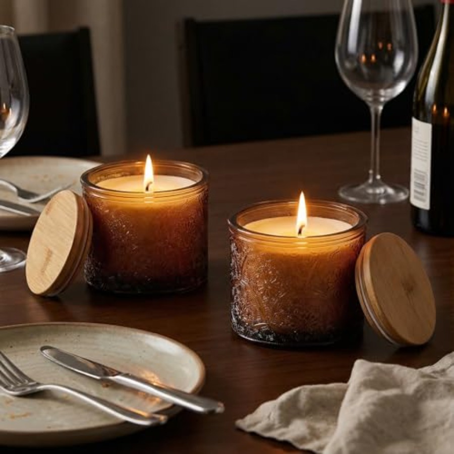 10 oz Embossed Glass Candle Co - Candle Making Glass Jars 评论和价格