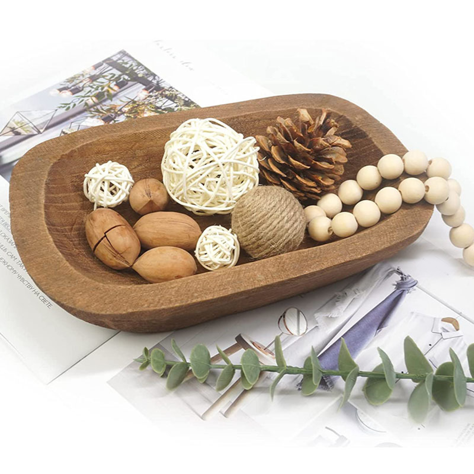 1Pc Solid Wooden Dough Bowl Ca - Candle Making Homewood 评论和价格