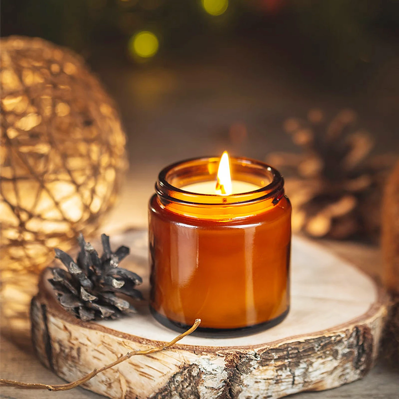 Glass Candle Jars, 4oz Amber R - Candle Making Glass Jars 评论和价格