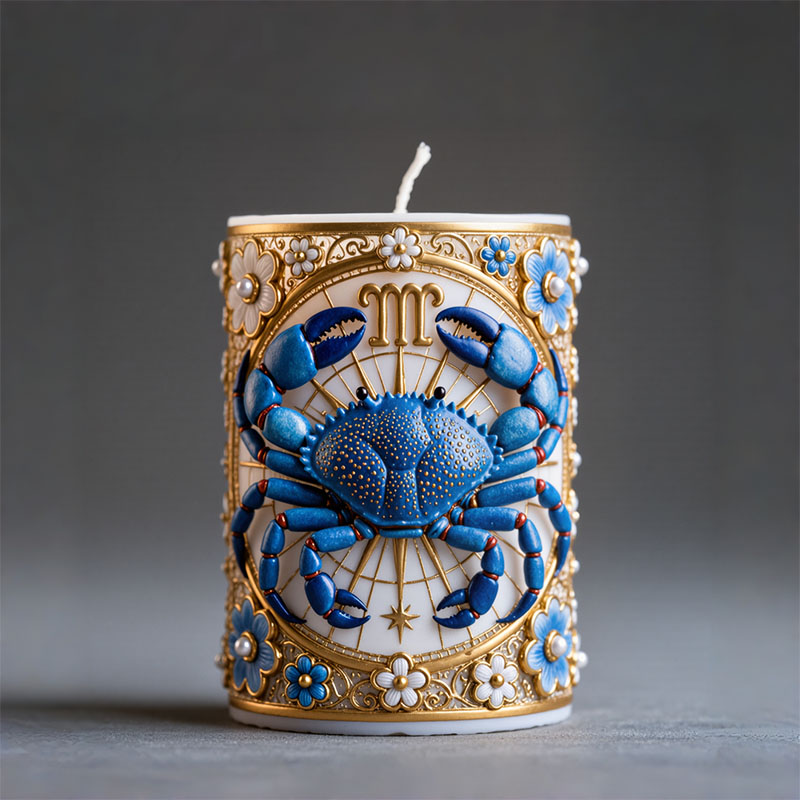Cancer Zodiac Star Sign Blue C - Candle Making Workshop 评论和价格