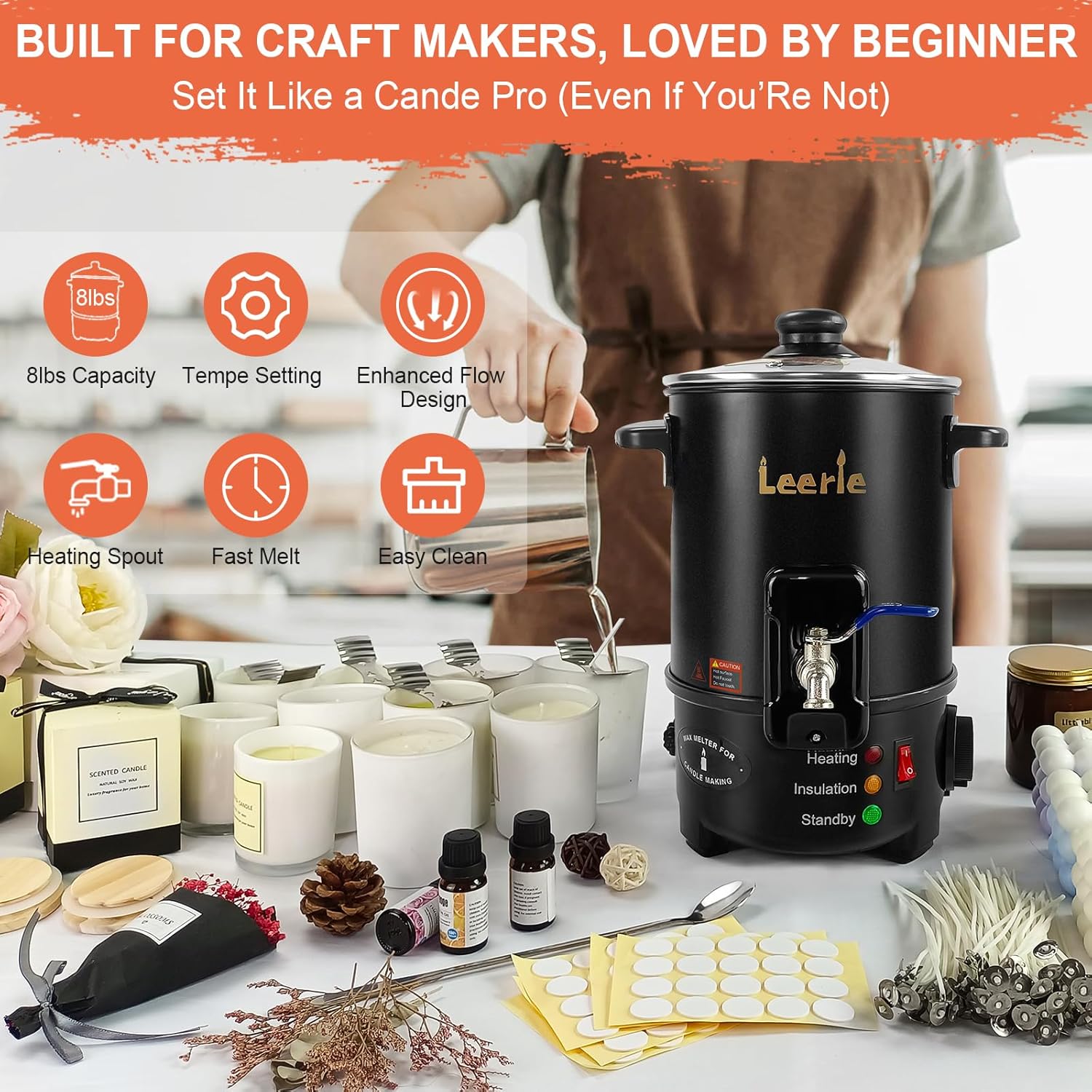 8Lbs Electric Wax Melter for C - Candle Making Diy 评论和价格