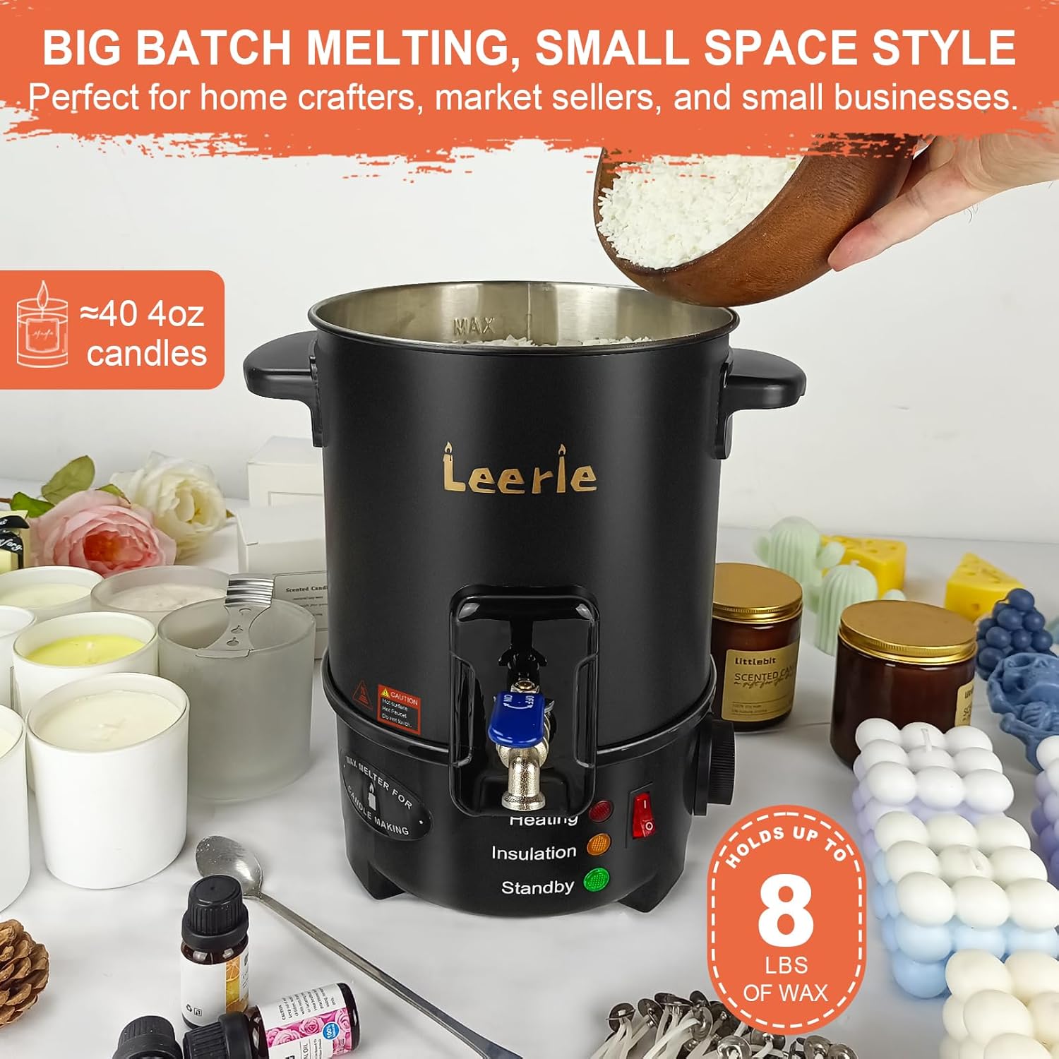 8Lbs Electric Wax Melter for C - Candle Making Diy 评论和价格