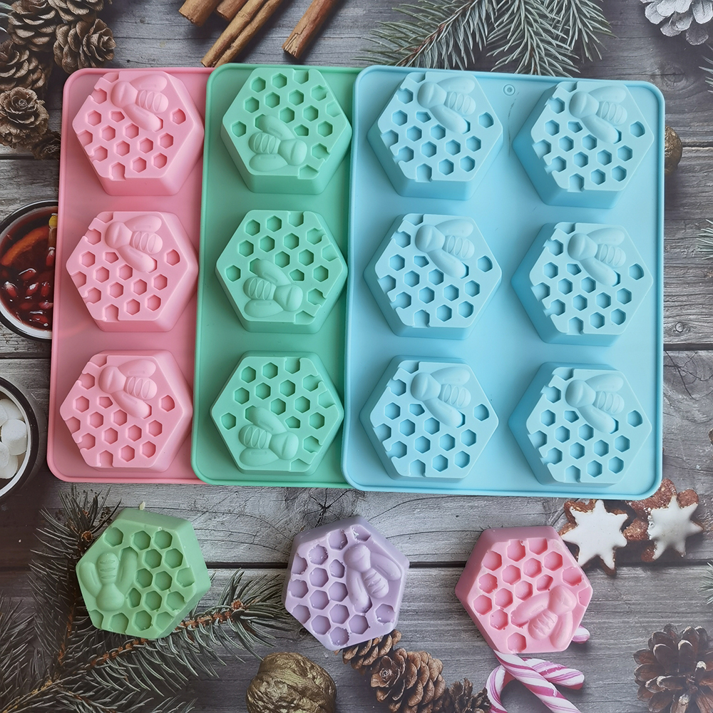 Silicone Hexagonal Bee Soap Mo - Candle Making Tips 评论和价格