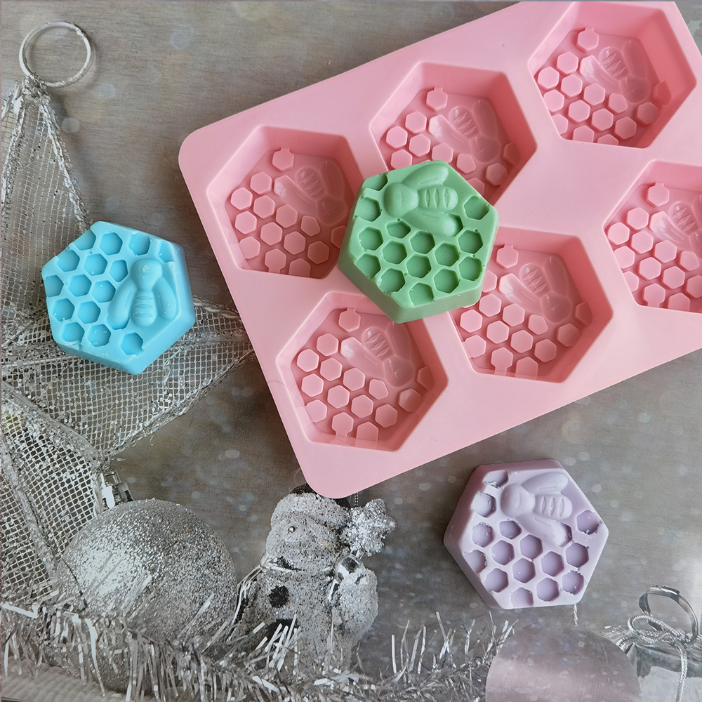 Silicone Hexagonal Bee Soap Mo - Candle Making Tips 评论和价格