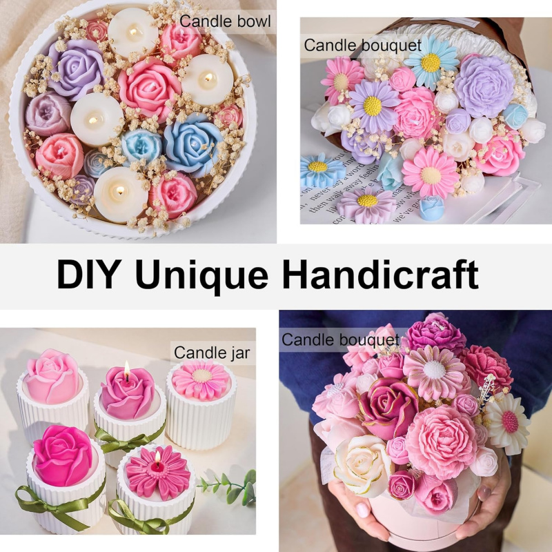 4Flower Candle Mold Set，Used f - Candle Making Tips 评论和价格
