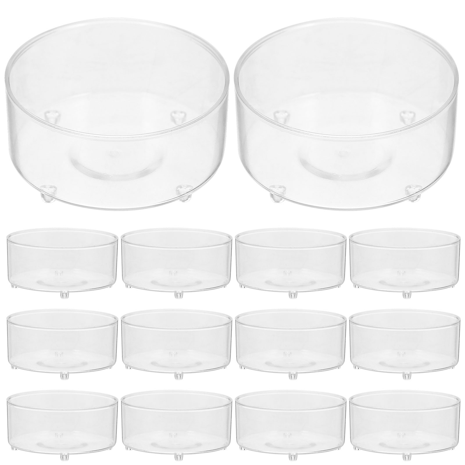 100pcs Plastic Holder Clear Cu - Candle Making Glass Jars 评论和价格