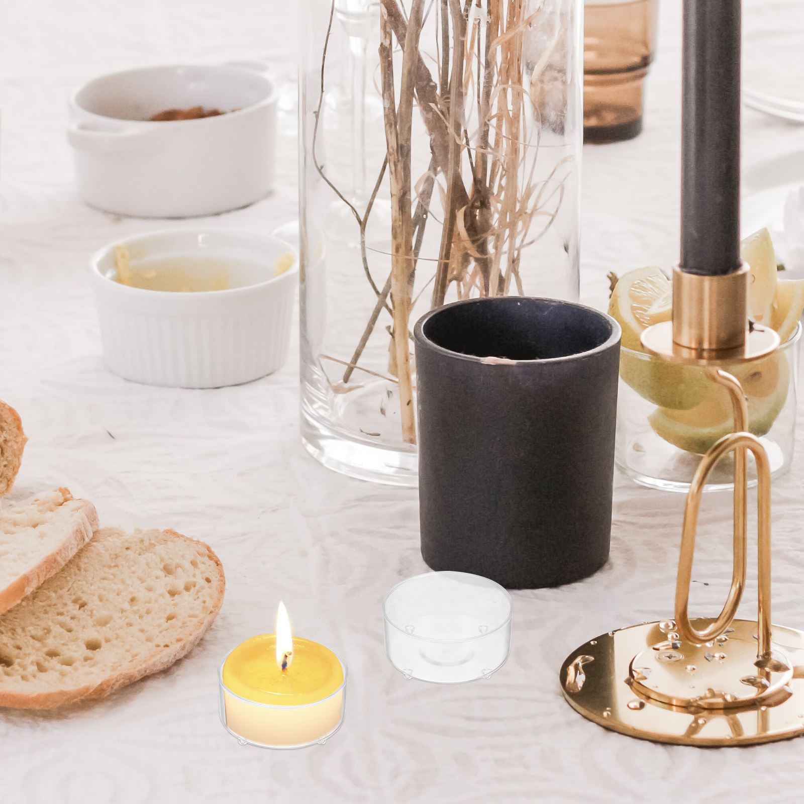 100pcs Plastic Holder Clear Cu - Candle Making Glass Jars 评论和价格
