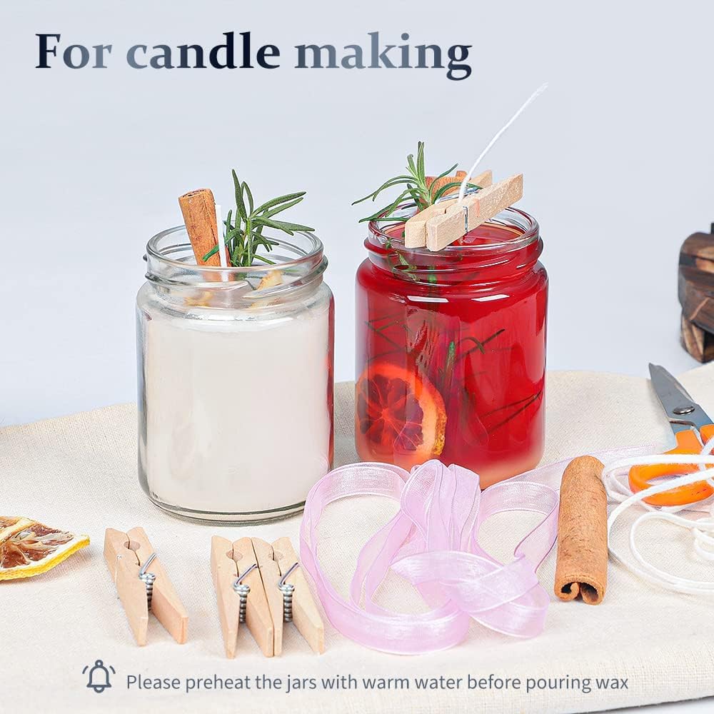 8 oz Small Glass Jars with Air - Candle Making Glass Jars 评论和价格