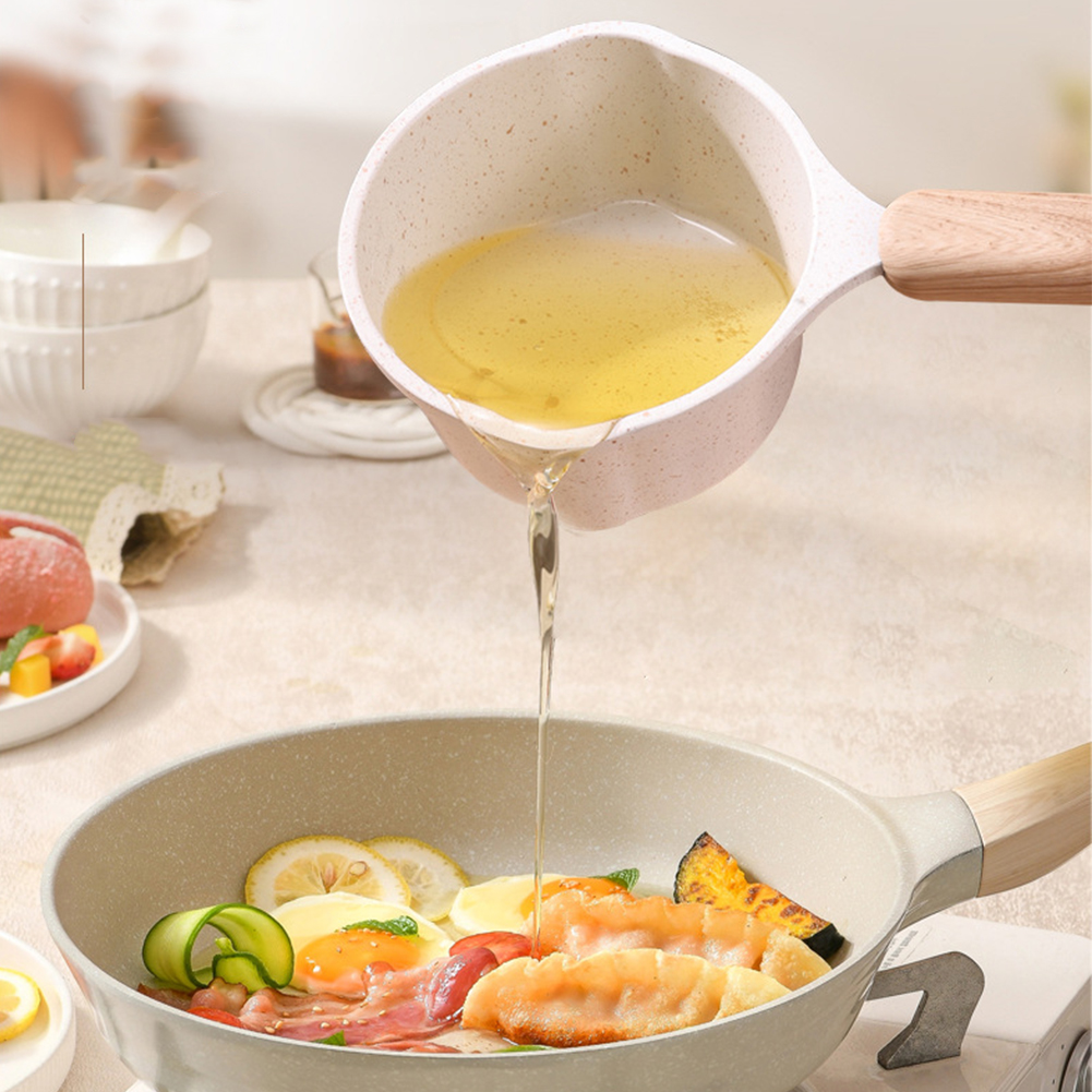 Non-Stick Mini Sauce Pan Woode - Pour Pot Aluminum 评论和价格