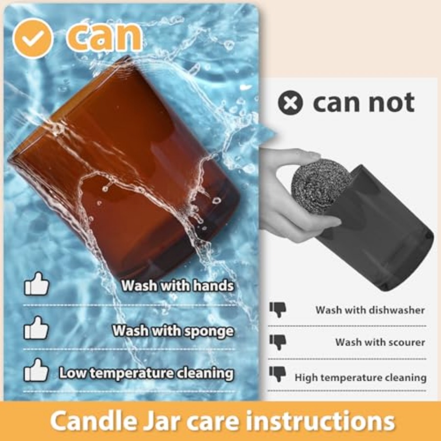 14 OZ Thick Candle Jars for Ma - Candle Making Jars With Lids 评论和价格