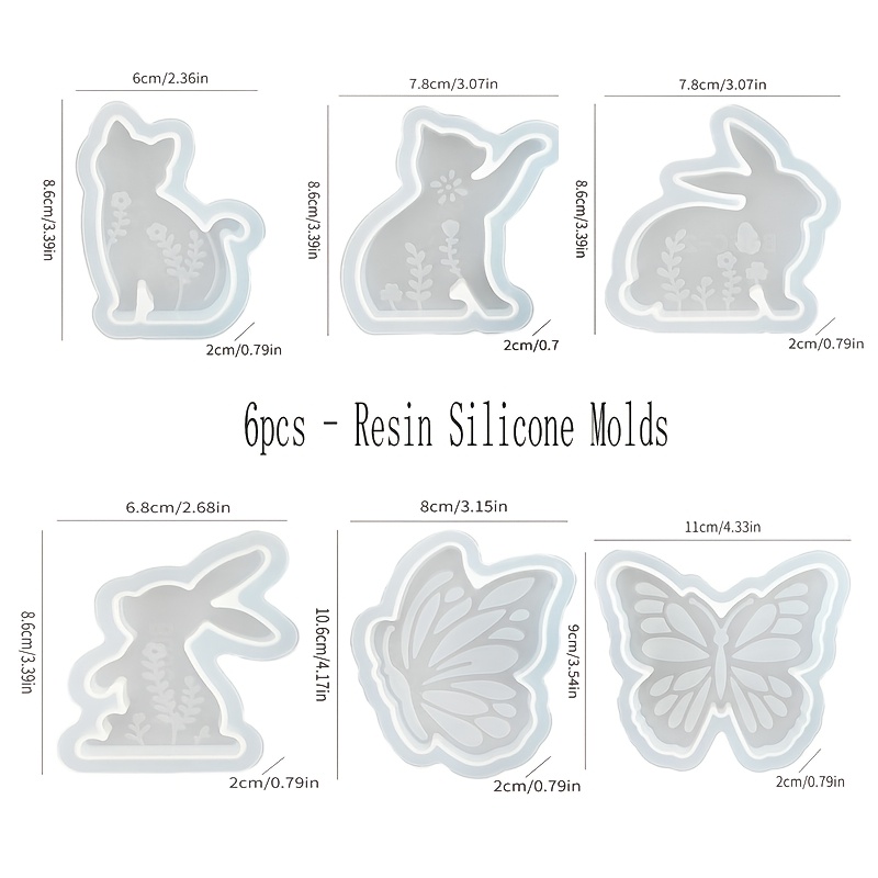 6pcs - 3D Rabbit and Kitten Si - Candle Making Factory 评论和价格