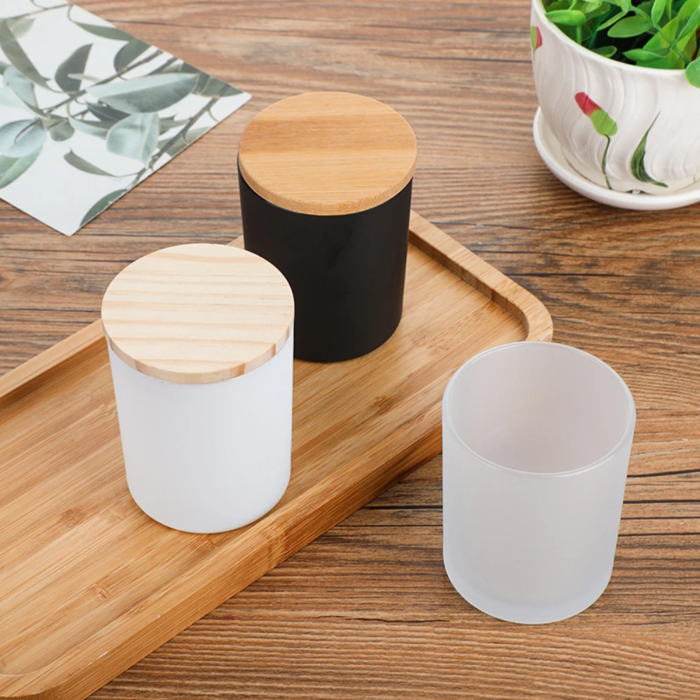 Wooden Cover Glass Candle Jars - Candle Making Homewood 评论和价格