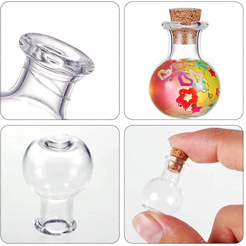 10Pcs Small Glass Bottles Mini - Candle Making Glass Jars 评论和价格