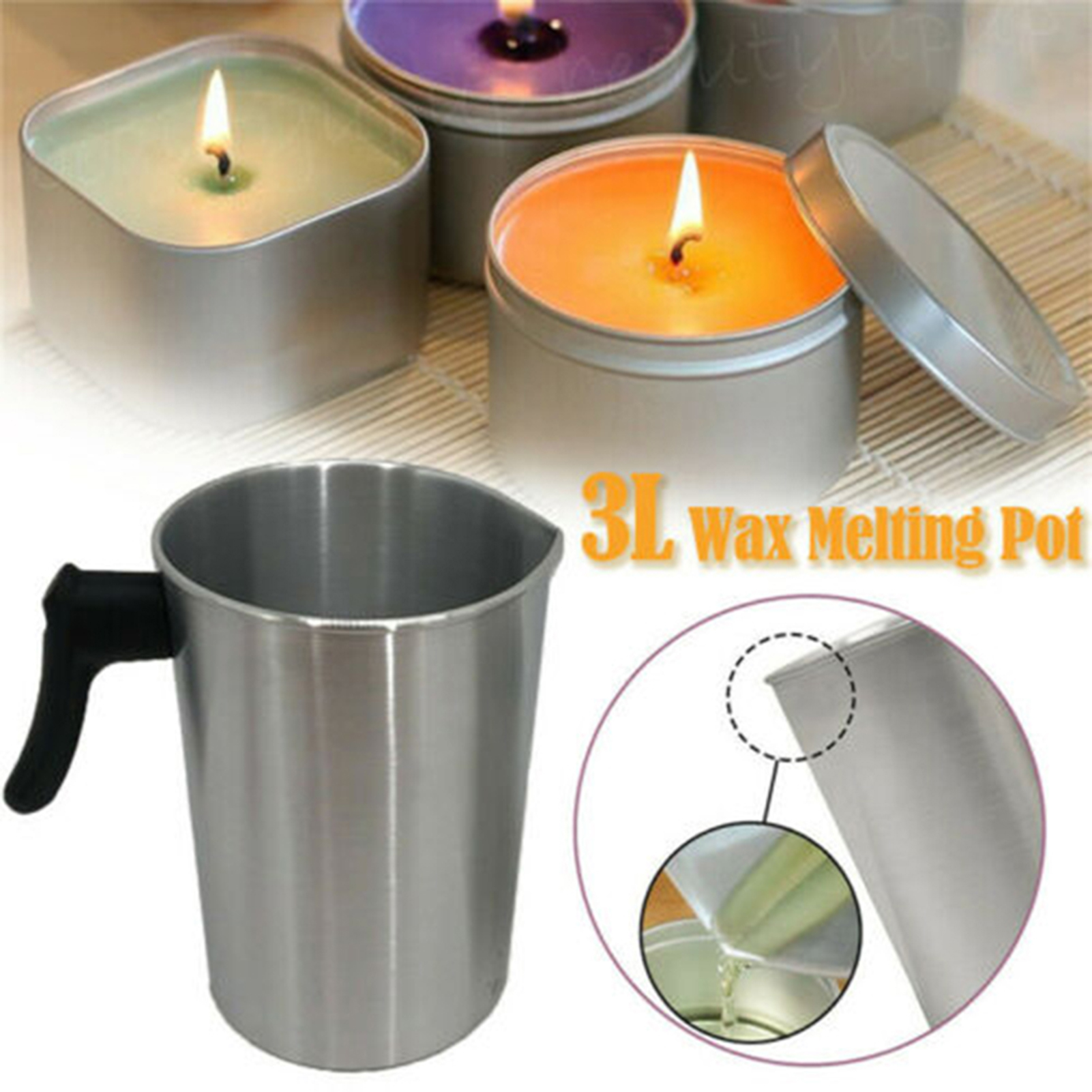 1.2L/1.8L/3L Aluminum Wax Melt - Pour Pot Aluminum 评论和价格