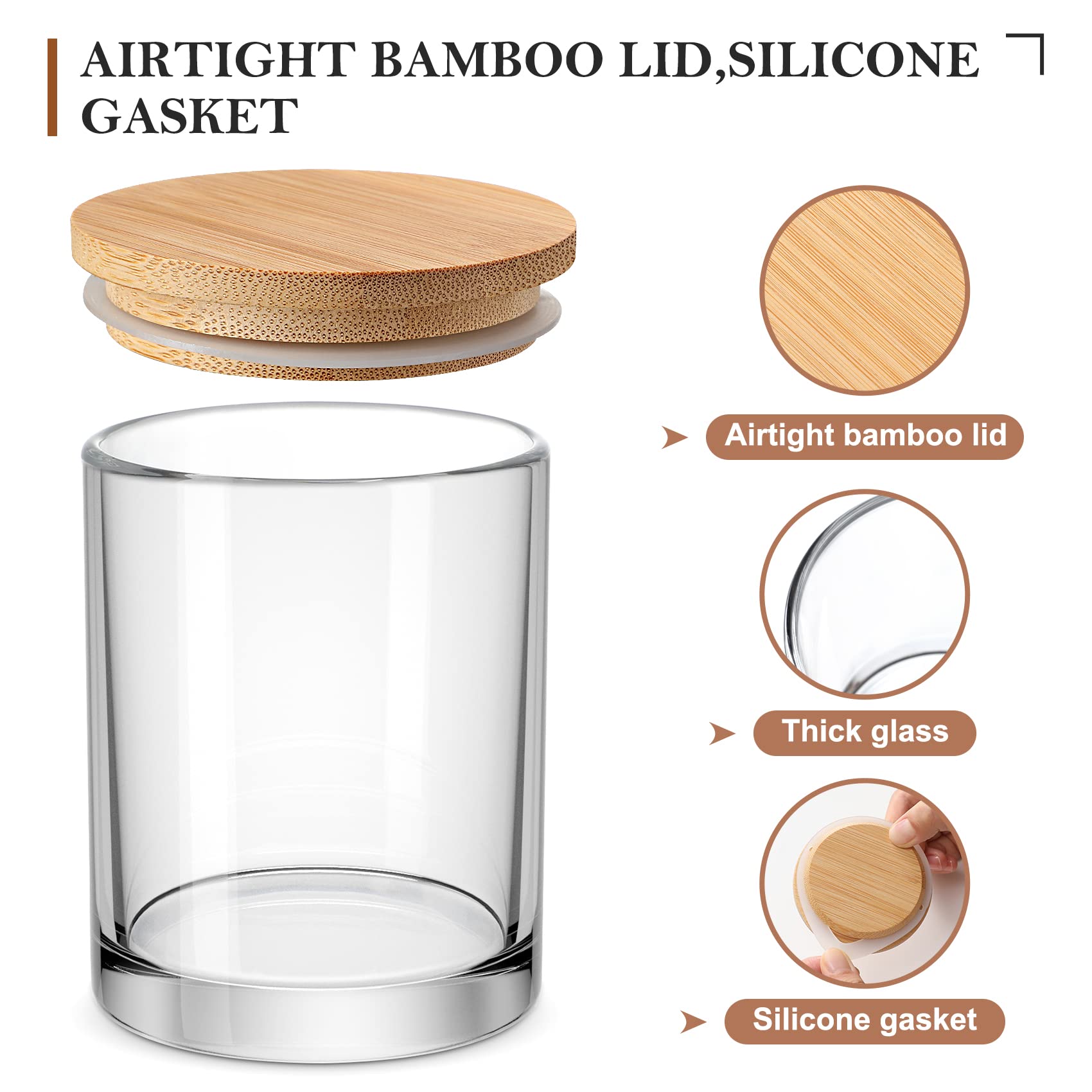 6 Pack Candle Jars with Lids E - Candle Making Jars With Lids 评论和价格