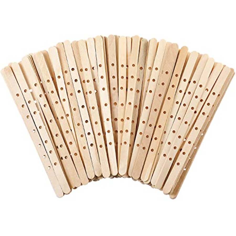 100pcs Wooden Candle Wick Hold - Candle Making Homewood 评论和价格