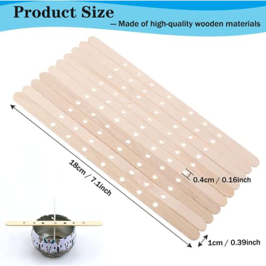 100pcs Wooden Candle Wick Hold - Candle Making Homewood 评论和价格