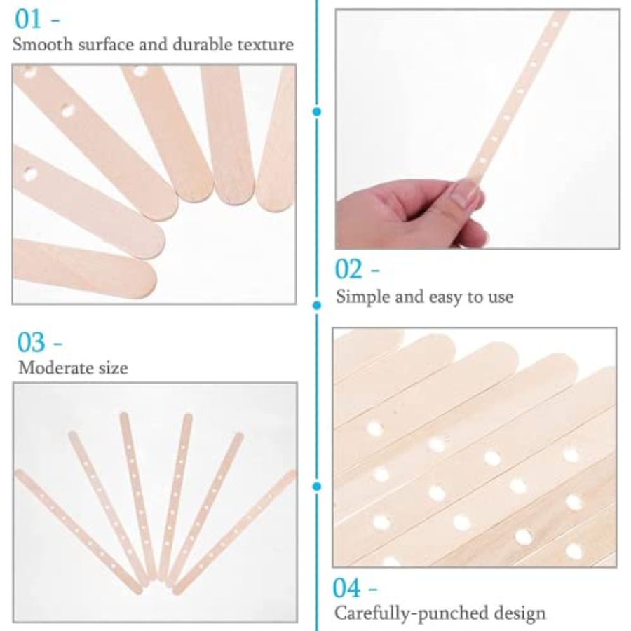 100pcs Wooden Candle Wick Hold - Candle Making Homewood 评论和价格