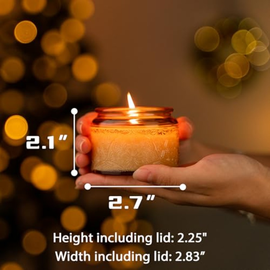 18-Pack 4oz Embossed Glass Can - Candle Making Glass Jars 评论和价格