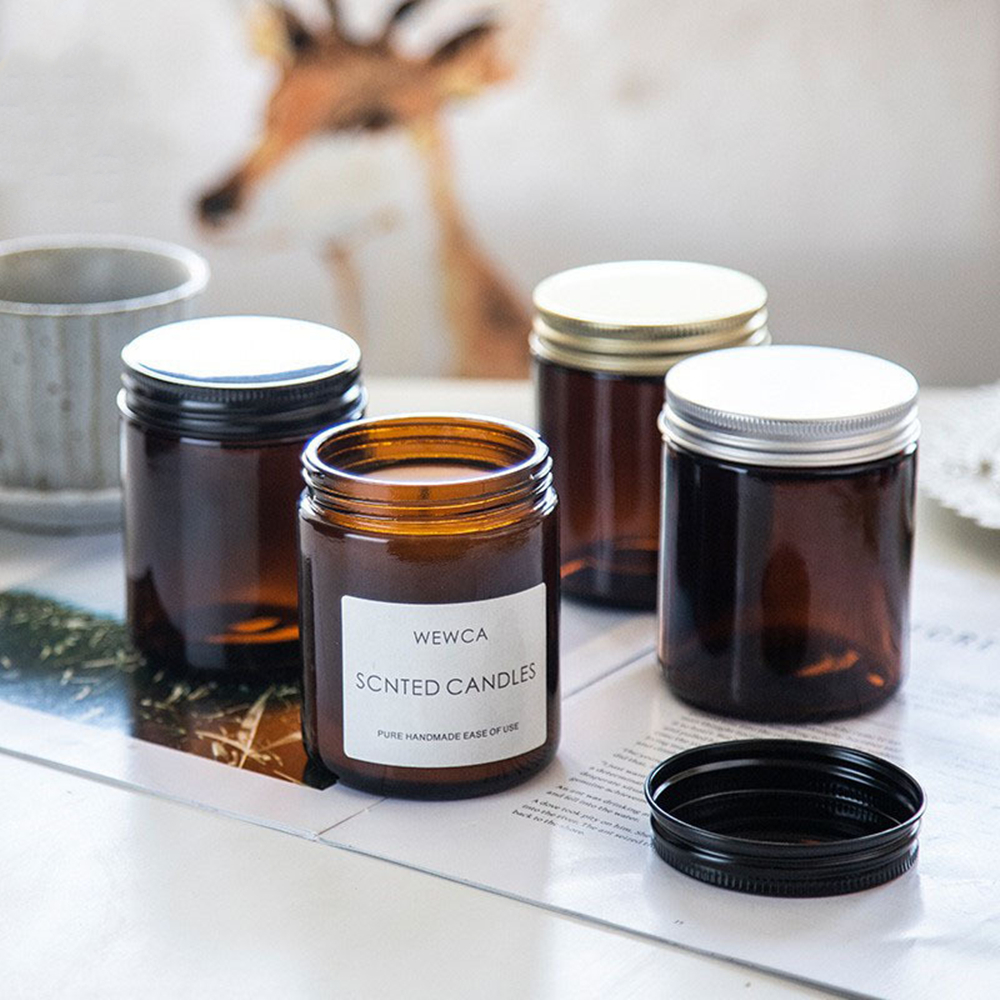Empty Candle Jars, 8oz Amber G - Candle Making Glass Jars 评论和价格