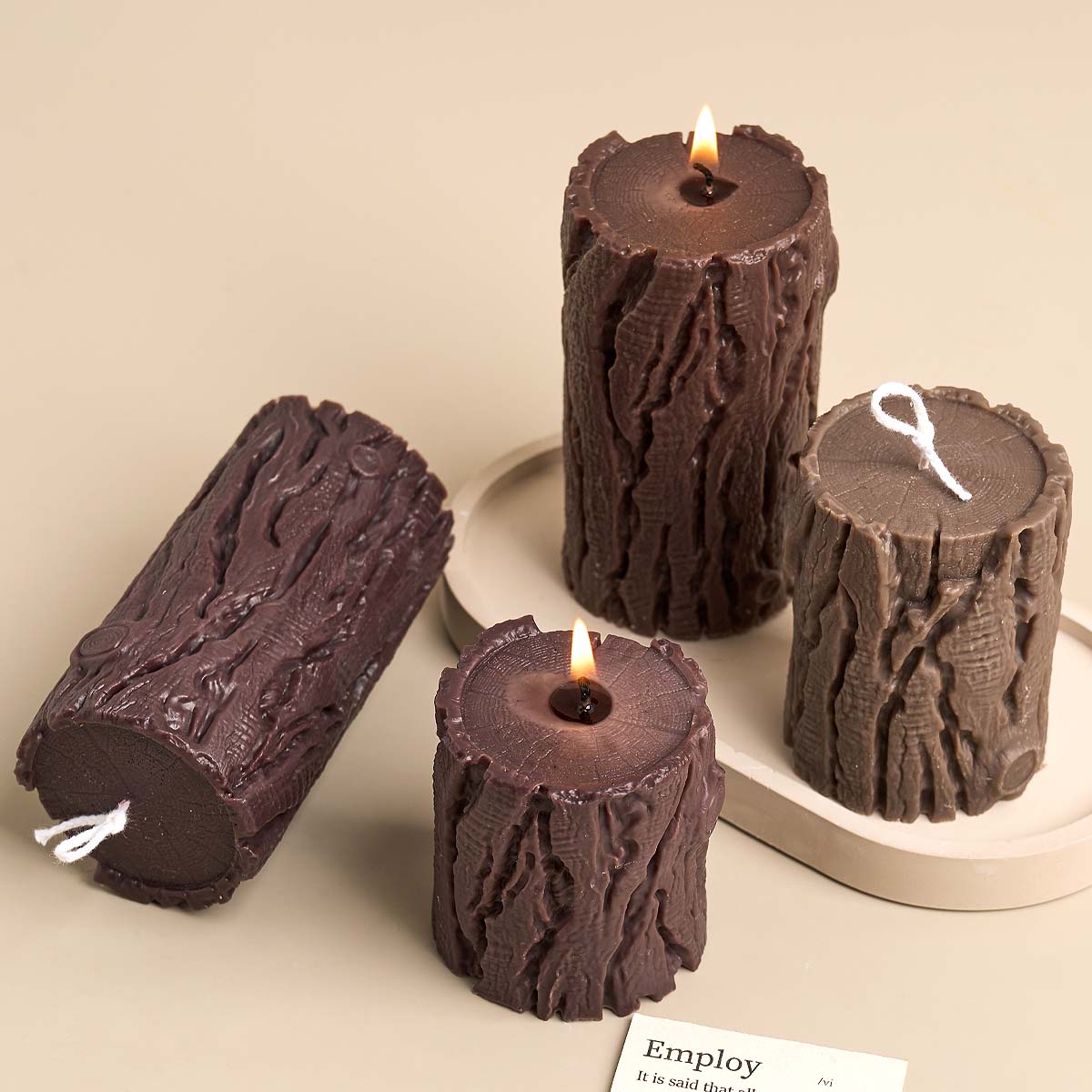 Wood Grain Cylindrical Silicon - Candle Making Homewood 评论和价格