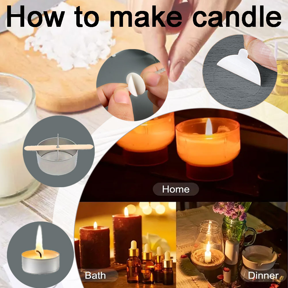 55pcs Flower Candle Wick Wood  - Candle Making Homewood 评论和价格