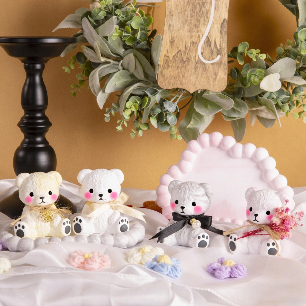 3PCS Couple Bear Silicone Mold - Candle Making Diy 评论和价格