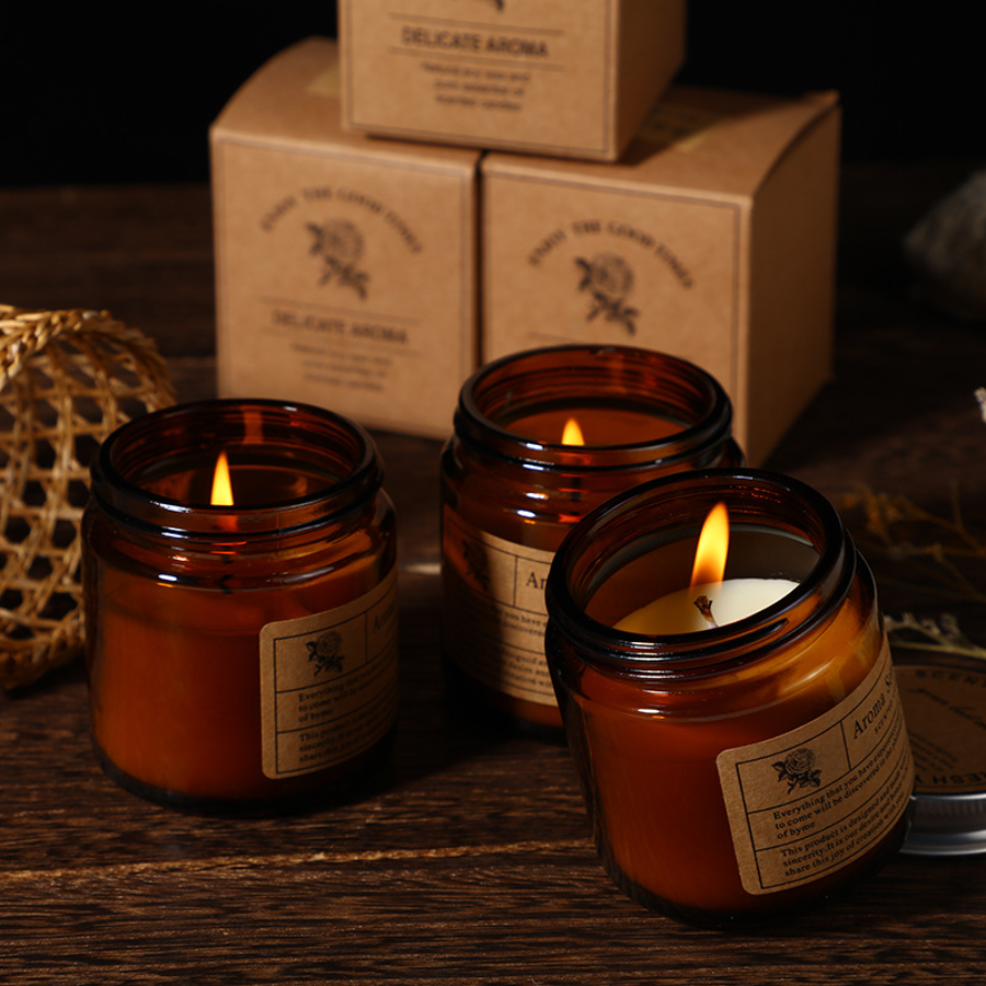 1pc Brown Glass Cup Aromathera - Candle Making Glass Jars 评论和价格