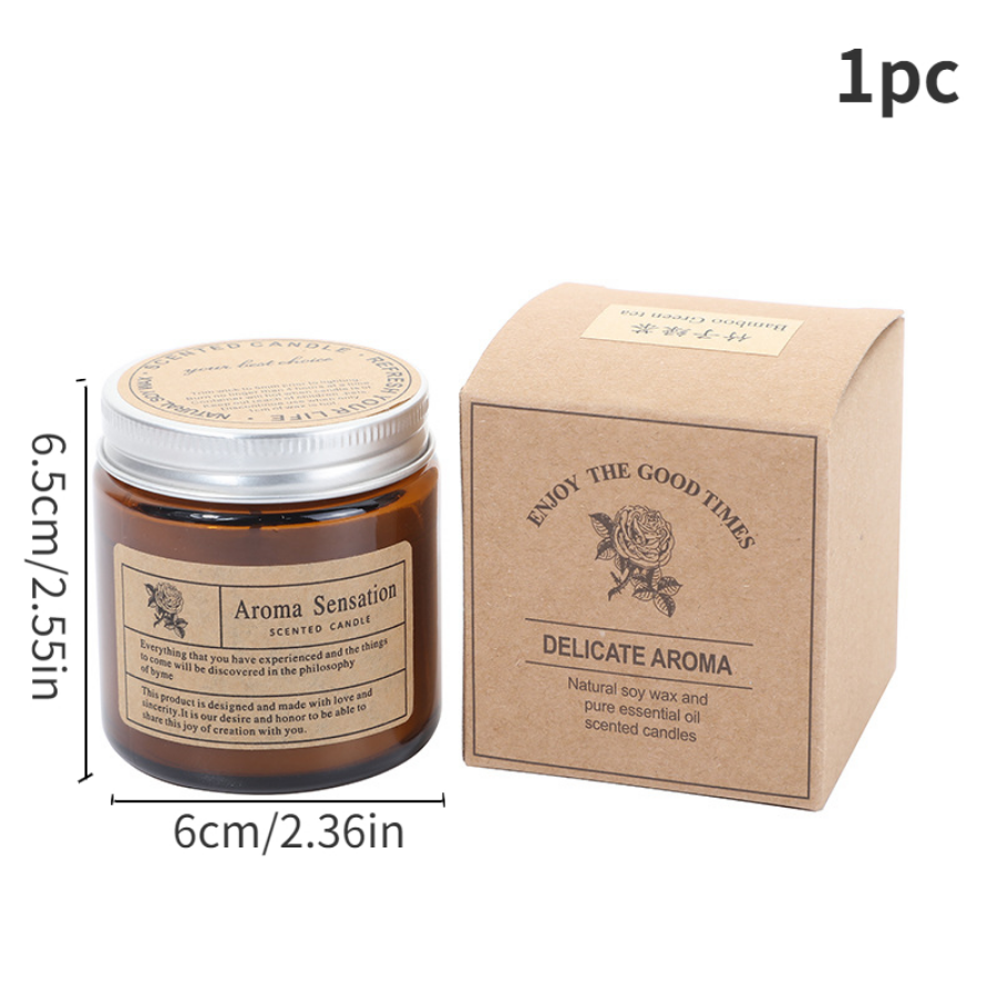 1pc Brown Glass Cup Aromathera - Candle Making Glass Jars 评论和价格