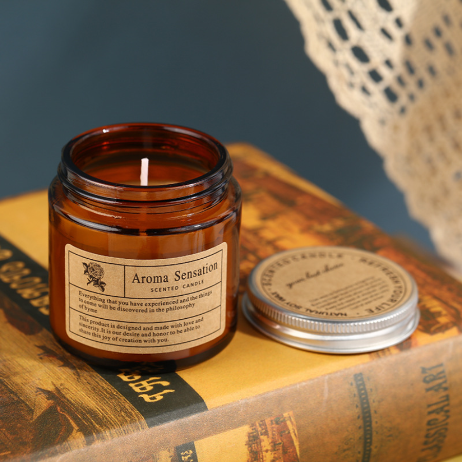 1pc Brown Glass Cup Aromathera - Candle Making Glass Jars 评论和价格