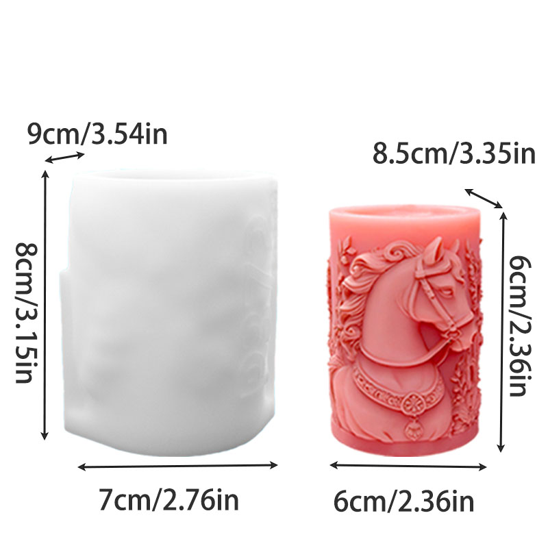 Blue Gold Embossed Horse Candl - Candle Making Workshop 评论和价格