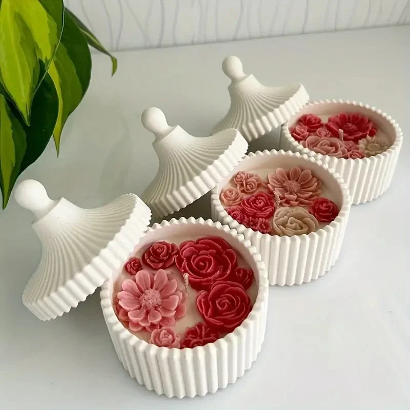 1 Set 2026 New model Silicone  - Candle Making Jars With Lids 评论和价格